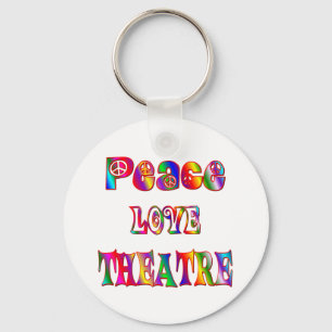 Peace Love Theatre Keychain