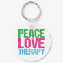 Peace Love Therapy Keychain