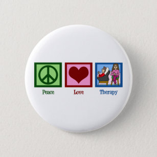Peace Love Therapy Pinback Button