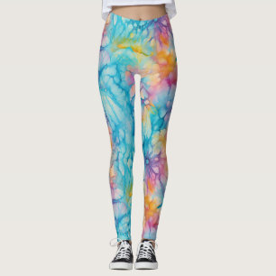Peace Love Tie-Dye Leggings
