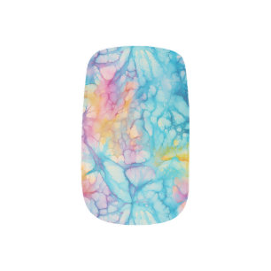 Peace Love Tie-Dye Minx Nail Art