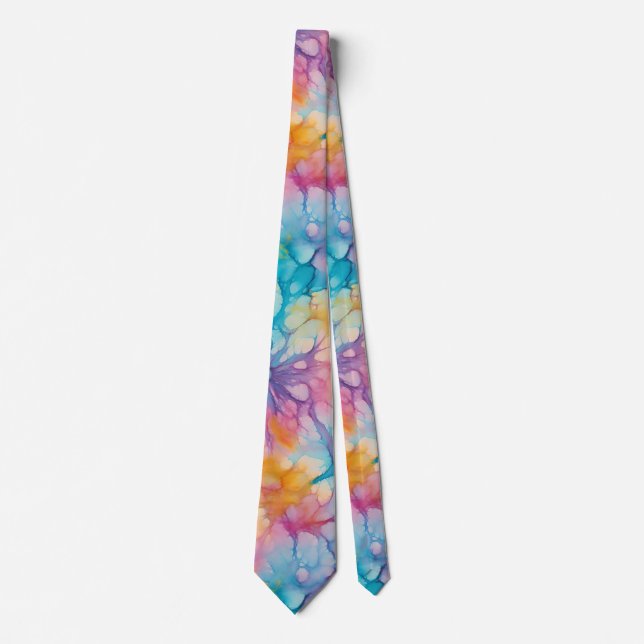 Peace Love Tie-Dye Neck Tie (Front)