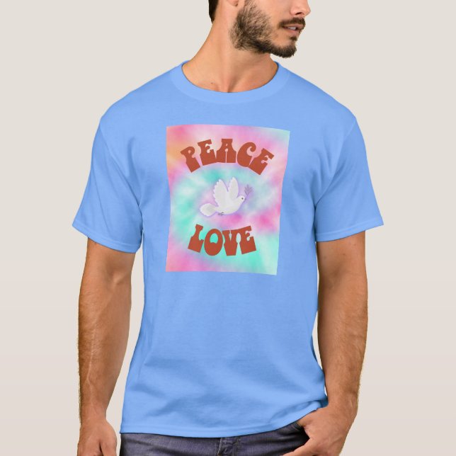 Peace Love Tie Dye T-Shirt (Front)