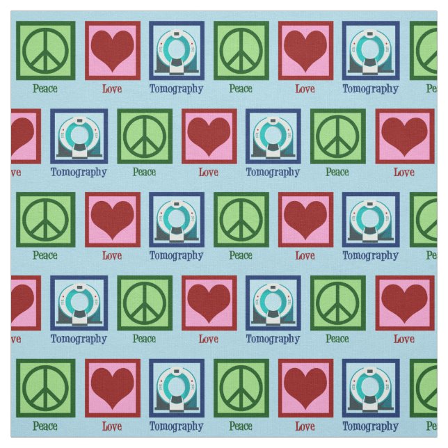 Peace Love Tomography Fabric (Swatch)