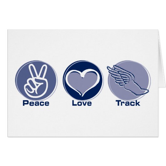 Peace Love Track Cards (Front Horizontal)