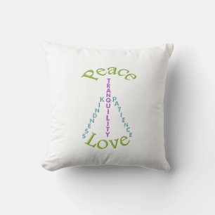 Peace Love Tranquility Kindness Pillow