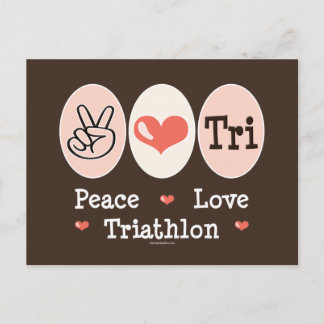 Peace Love Tri Postcard