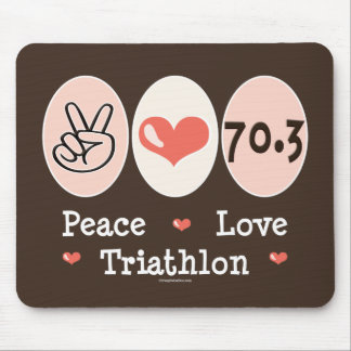 Peace Love Triathlon Mousepad