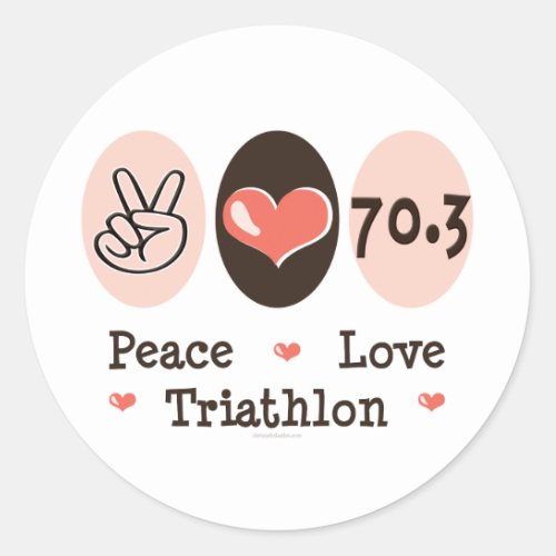 Peace Love Triathlon Stickers
