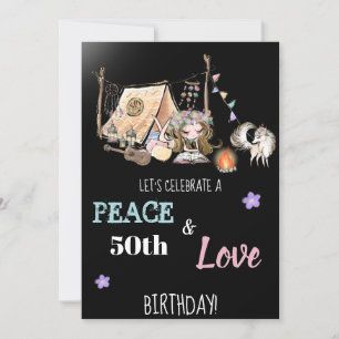 * Peace & Love Tribal Hippie Birthday Invitation