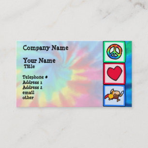 Peace, Love, Trojans Business Card
