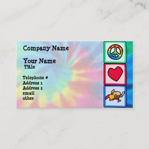 Customizable Peace, Love, Trojans Business Card