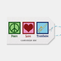 Peace Love Trombone Player Cute Custom
