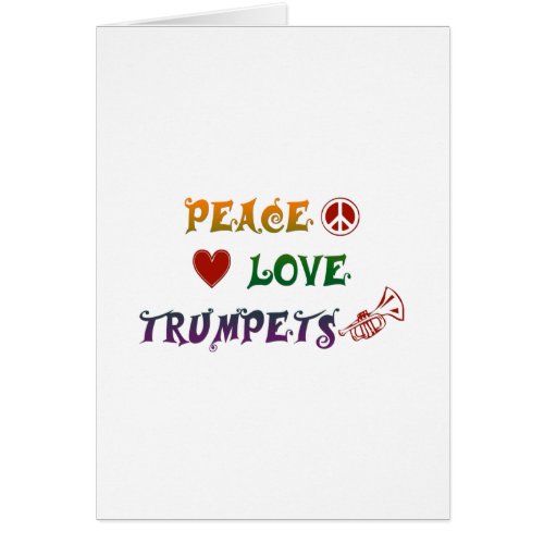 Peace Love Trumpets rainbow Note