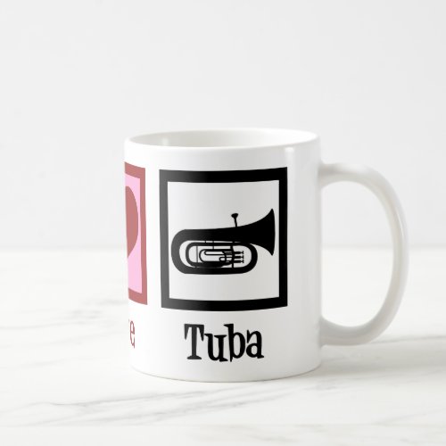 Peace Love Tuba Player Coffee Mug