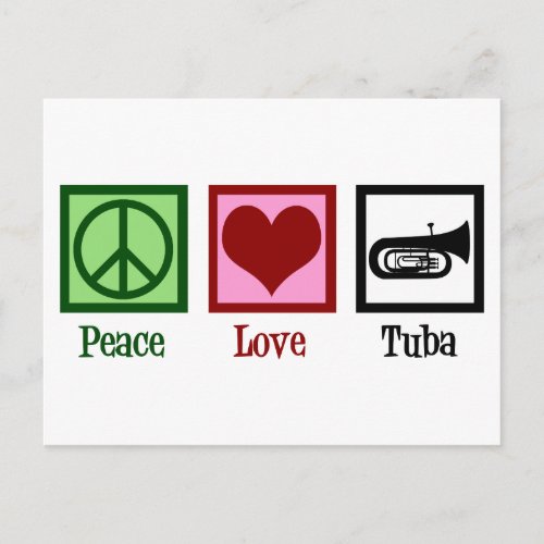 Peace Love Tuba Player Postcard