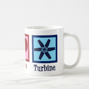 Peace Love Turbine Fan Coffee Mug