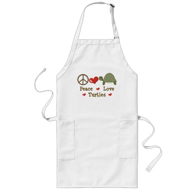 Peace Love Turtles Apron (Front)