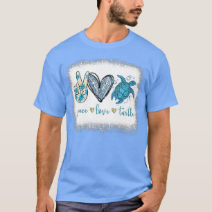 Peace Love Turtles Cute Sea Turtle Lover T-Shirt