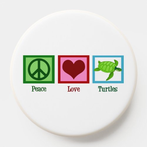 Peace Love Turtles Cute Sea Turtle PopSocket