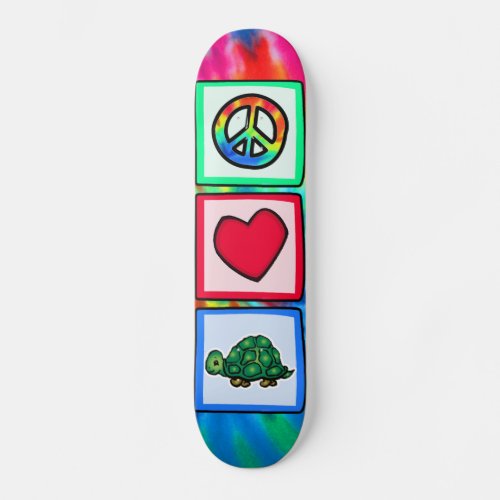 Peace Love Turtles Skateboard