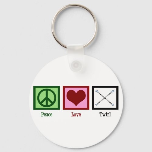 Peace Love Twirl Keychain