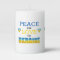 Peace Love Ukraine Blue Yellow Hearts Pillar Candl