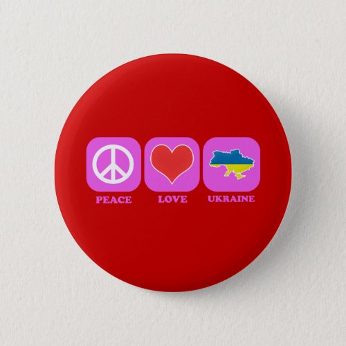 Peace Love Ukraine Button