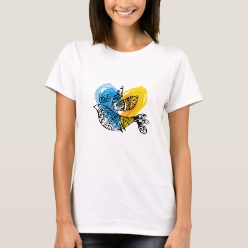 Peace Love Ukraine Nightingale T_Shirt
