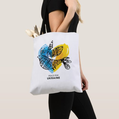 Peace Love Ukraine Nightingale Tote Bag