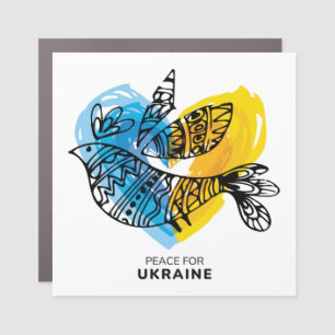 Peace Love Ukraine Nightingale Tote Bag Car Magnet