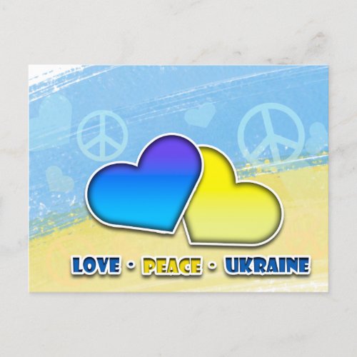 Peace Love Ukraine Postcard