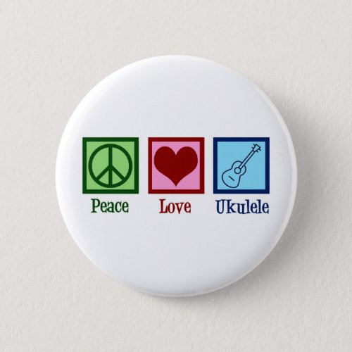 Peace Love Ukulele Button