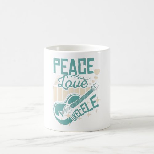 Peace Love Ukulele Coffee Mug