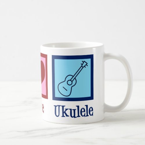 Peace Love Ukulele Coffee Mug