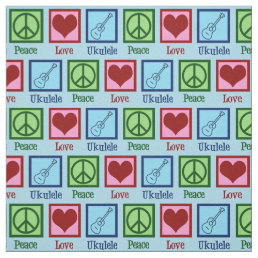 Peace Love Ukulele Fabric