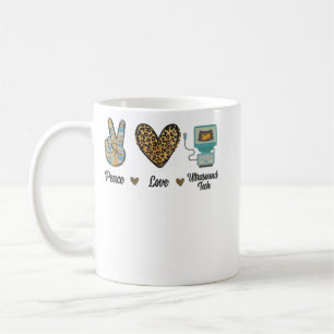 Peace Love Ultrasound Tech Sonography Sonographer Coffee Mug