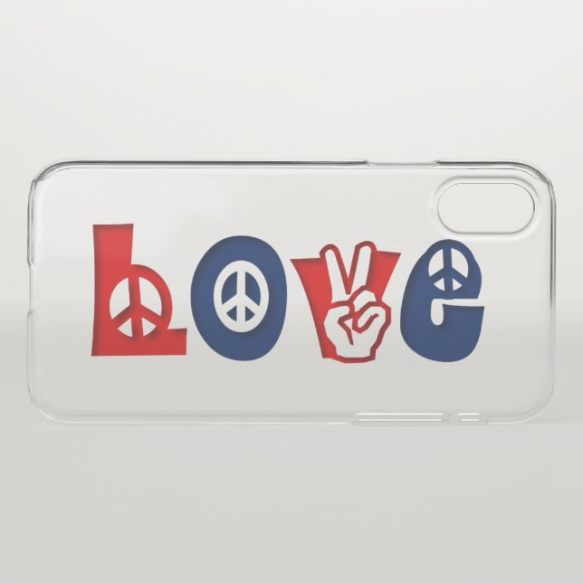 Peace Love Uncommon iPhone Case (Back (Horizontal))