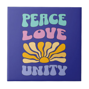 Peace Love Unity Ceramic Tile