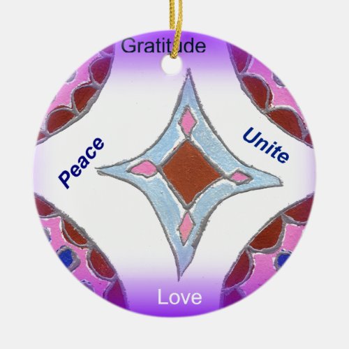 Peace Love Unity hakuna matata png Ceramic Ornament