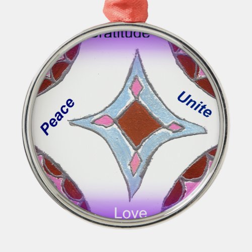 Peace Love Unity hakuna matata png Metal Ornament