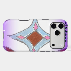 Peace Love Unity Mandala Purple & White Graphic iPhone 17 Pro Max Case