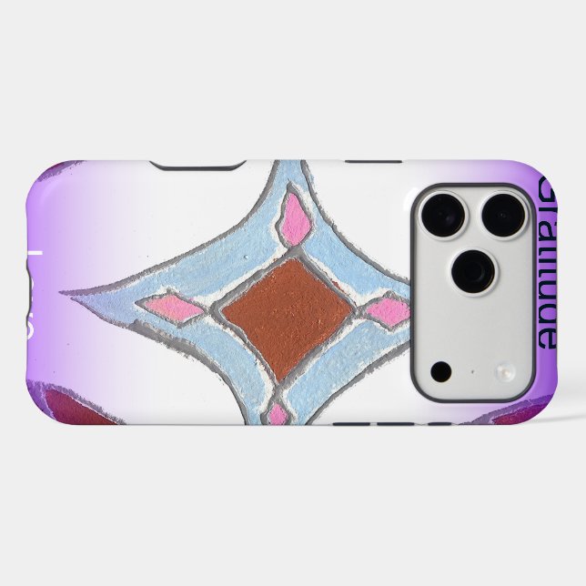 Peace Love Unity Mandala | Purple & White Graphic  Case-Mate iPhone Case (Back (Horizontal))