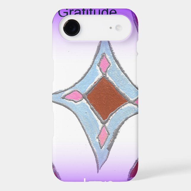 Peace Love Unity Mandala | Purple & White Graphic  Case-Mate iPhone Case (Back)