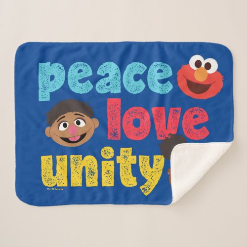 Peace Love Unity Sherpa Blanket