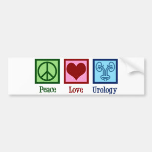 Peace Love Urology Bumper Sticker
