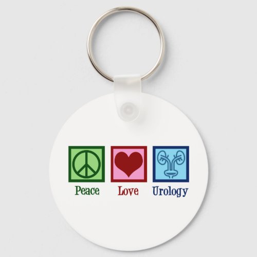 Peace Love Urology Keychain