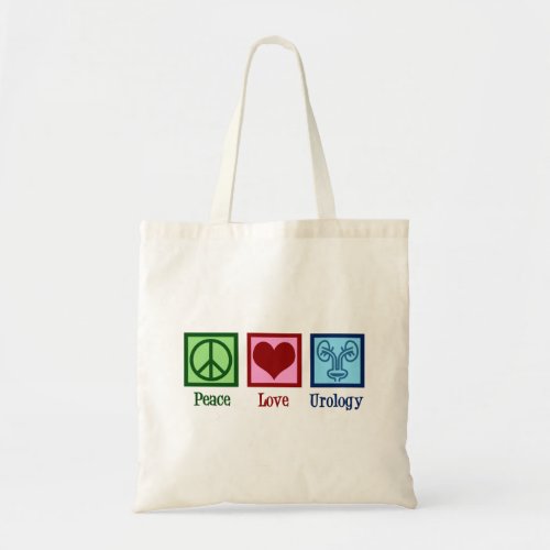Peace Love Urology Office Cute Urologist Tote Bag