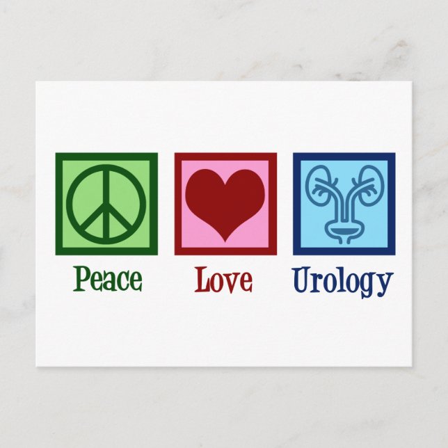 Peace Love Urology Postcard (Front)