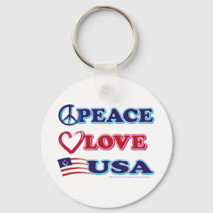 Peace-Love-USA Keychain